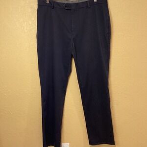 Daniel Cremieux Signature‎ Collection Madison Flat Front Pants, Navy, Size 36x34